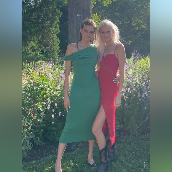 Reformation GREEN Jamen knit dress size small - Picture 5 of 11